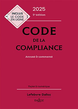 Broschiert Code de la compliance 2025 : annoté & commenté von Boursier Marie Emma