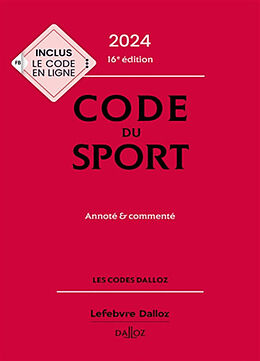 Broché Code du sport 2024 : annoté & commenté de 