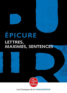 Broché Lettres, maximes, sentences de Epicure