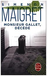 Couverture cartonnée Monsieur Gallet décédé de Georges Simenon