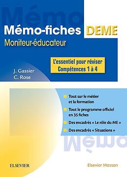 eBook (epub) Mémo-Fiches DEME. Moniteur-Educateur de Jacqueline Gassier, Céline Rose