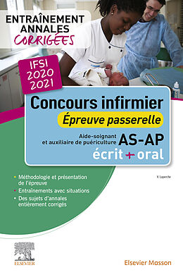 eBook (epub) Concours infirmier 2020-2021. Épreuve passerelle pour aide-soignant et auxiliaire de puériculture de Valérie Laperche