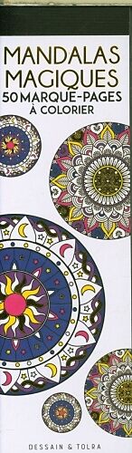 Article non livre Mandalas magiques : 50 marque-pages à colorier de 