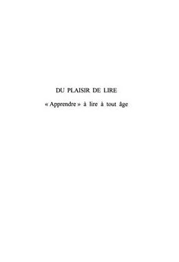 E-Book (pdf) DU PLAISIR DE LIRE von Vocat Yvette