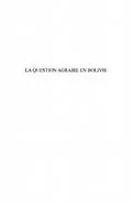 E-Book (pdf) Question agraire en bolivie von Roux Jean-Claude