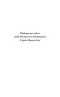 E-Book (pdf) Machiavel-montesquieu dialogueaux enfer von Joly Maurice
