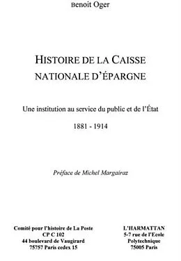E-Book (pdf) Histoire de la Caisse nationale d'epargne von Benoit Oger