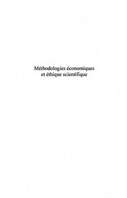 eBook (pdf) Methodologies economiques et ethique scientifique de Terra Domingos