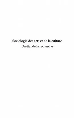 E-Book (pdf) Sociologie des arts et de la culture von Hafez Stephane-Ahmad