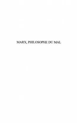 PDF Marx philosophe du mal von Hatem Jad