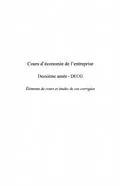 E-Book (pdf) Cours d'economie de l'entreprise deuxiem von Gamsore Francis L.