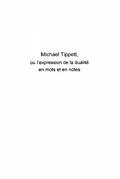 E-Book (pdf) Michael tippett ou l'expression de la du von Teisserenc Pierre