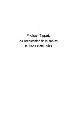 E-Book (pdf) Michael tippett ou l'expression de la du von Teisserenc Pierre