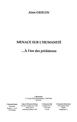 E-Book (pdf) Menace sur l'humanite a l'ere des predateurs von Grielen Alain