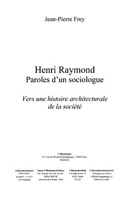 E-Book (pdf) Henri raymond paroles d'un sociologue von Pierre R. Simon