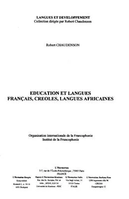 E-Book (pdf) education et langues francaiscreoles von Molero Valerie
