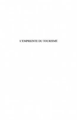 E-Book (pdf) Empreinte du tourisme von Jean Rieucau