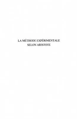 E-Book (pdf) Methode experimentale selon aristote von Abou Zaki Nadine