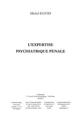 E-Book (pdf) Expertise psychiatrique penale von Michel David