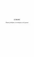 E-Book (pdf) Europe. enjeux juridiques economiques et von Faugere Jean-Pierre
