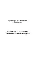 E-Book (pdf) LANGAGE ET COGNITION (N(deg)21-22) von Collectif