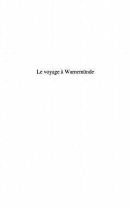 eBook (pdf) LE VOYAGE A WARNEMUNDE de 