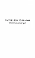 E-Book (pdf) Discours a ma generation von Kinvi Michel