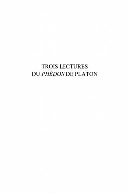 PDF Trois lectures du phedon de platon von Durand Marc