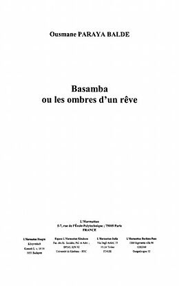 E-Book (pdf) BASAMBA OU LES OMBRES D'UN REVE von 