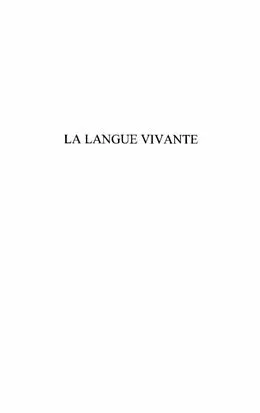 E-Book (pdf) Langue vivante La von Thierry Bulot