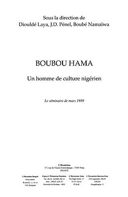 E-Book (pdf) Boubou hama un homme de culture nigerien von Penel