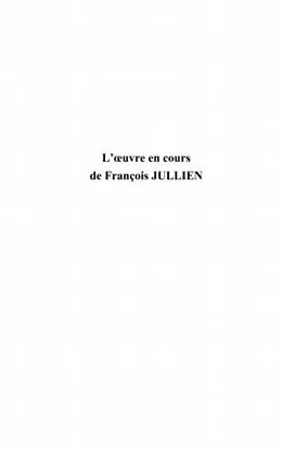 E-Book (pdf) Oeuvre en cours de francois jullien von Jousset Philippe