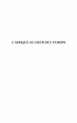 E-Book (pdf) Afrique au coeur de l'europe von Mbem Andre Julien