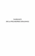 PDF Naissance de la philosophie espagnole von Galan Ilia