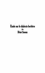 E-Book (pdf) ETUDE SUR LE DIALECTE BERBERE DES BENI-SNOUS von 