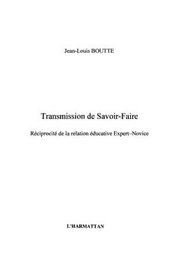 E-Book (pdf) Transmission de savoir-faire von Collectif
