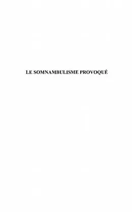 E-Book (pdf) Somnambulisme provoque le von Michel Franck