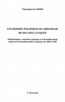 E-Book (pdf) Hommes politiques du libournais de decaz von Robin Christophe-Luc