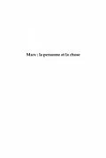 E-Book (pdf) Marx la personne et la chose von Robin Christophe-Luc