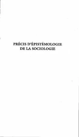 E-Book (pdf) Precis d'epistemologie de la sociologie von Hamel Jacques