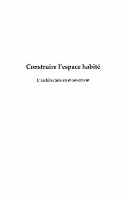 E-Book (pdf) Construire l'espace habite von Jacques Pezeu-Massabuau