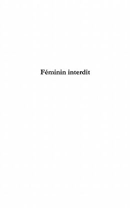 eBook (pdf) FEMININ INTERDIT de 