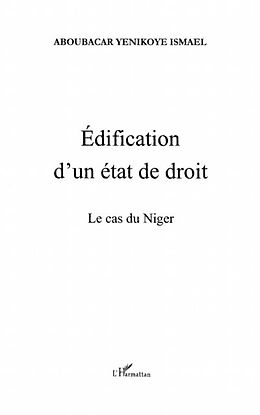 E-Book (pdf) EDIFICATION D'UN ETAT DE DROIT von 
