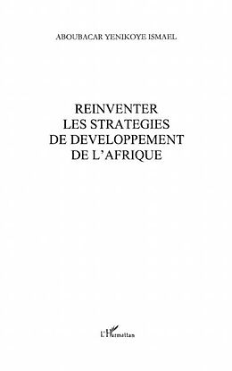 eBook (pdf) REINVENTER LES STRATEGIES DE DEVELOPPEMENT DE L'AFRIQUE de 