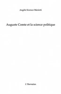 E-Book (pdf) Auguste comte et la science politique von Kremer-Marietti Angele