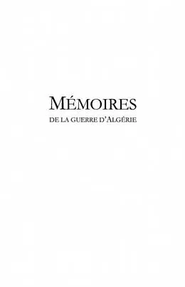 E-Book (pdf) Memoires de la guerre d'Algerie von Martin Evans