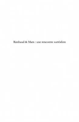 PDF Rimbaud et marx une rencontr e surrealiste von Frederic Thomas