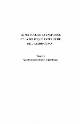 E-Book (pdf) Petrole Caspienne politique exter... 1 von Claude Brezinski