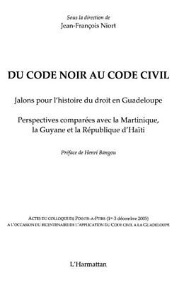 E-Book (pdf) Du code noir au code civil-Jalons histoi von Jean-Francois Niort