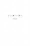 PDF Un jeune francais A cadix - 1775-1788 von Jean Gerard Dubois